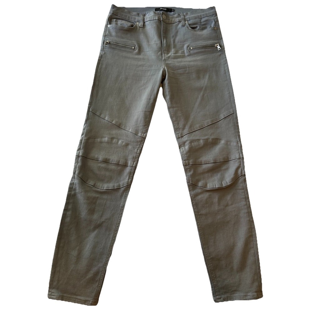 Hudson Jeans Barbara Super Skinny Moto Jean Womens Size 30 Gray Y2K